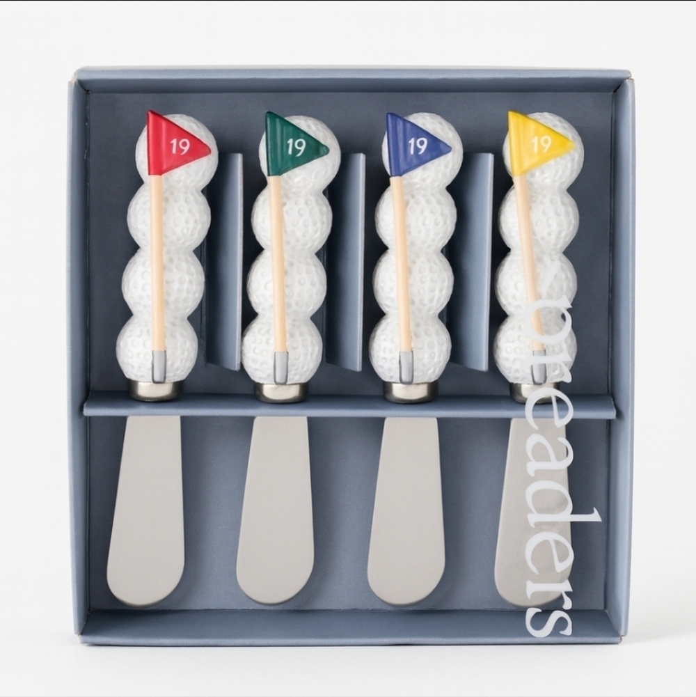 Harbor East 19th Hole Spreader set 4 Stainless Steel Spread Knives NEW